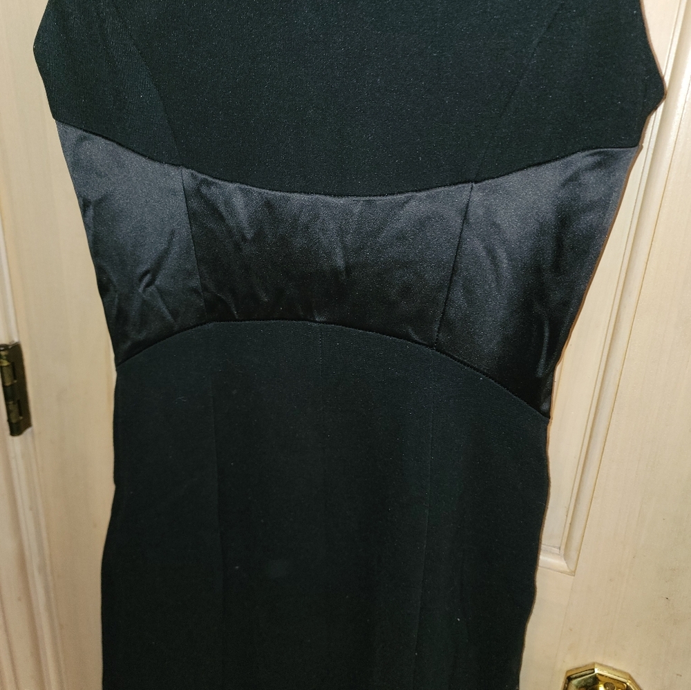 Misses Sz S Bebe Black Dress With Buckle Sleeveless Little Black Dress - Picture 7 of 7